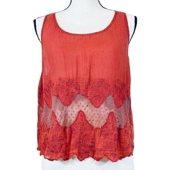 Melrose and Market Sleeveless Blouse Burnt Orange - Picture 8 of 8